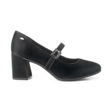 Imagem de Sapato Scarpin Boneca Salto Bloco Dakota Feminino D0282 Preto, 35, Pre