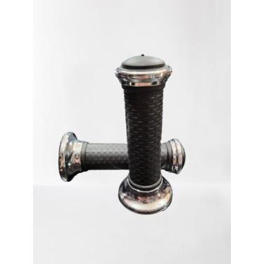 Imagem de Manopla para moto wester defender ponta cromada universal