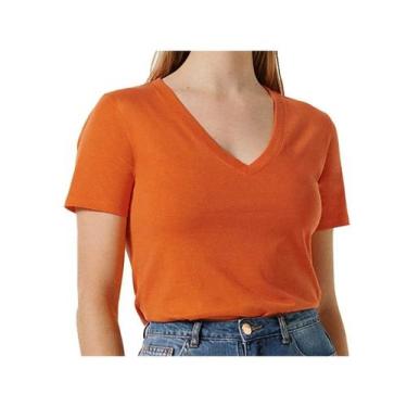 Imagem de Blusa Hering Feminina Meia Manga 02tq Laranja, P, Laranja