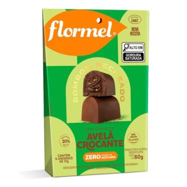Imagem de Bombom Recheado com Creme de Avelã Crocante Flormel 60g