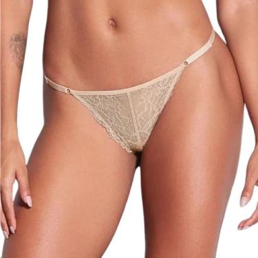 Imagem de Fio Dental Cabaré Fio Duplo Renda Modelo String - Doce Lingerie, Nude,
