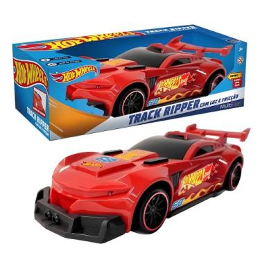 Imagem de Brinquedo Infantil Hot Wheels Carros Track Ripper Vermelho c/ Luz e So