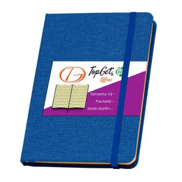 Imagem de Caderneta 14x21cm A5 96 Folhas Pautadas Eco Vinca TopGet, Azul