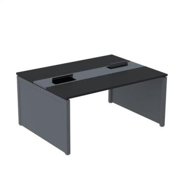 Imagem de Estação de Trabalho Mesa Plataforma Escritório Dupla para 2 Pessoas co
