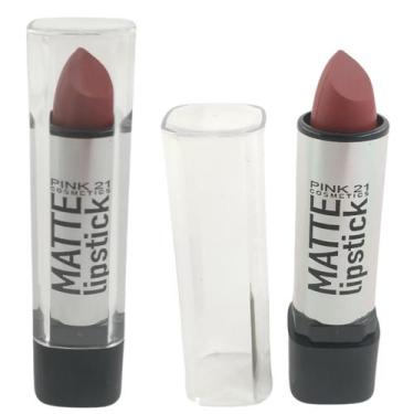 Imagem de Batom Matte Linstick Pink 21 Cosmetics, Cor 3