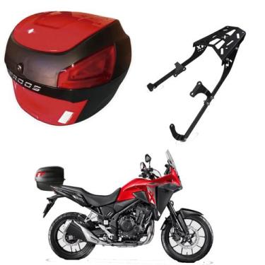 Imagem de Baú Bauleto 29l com Suporte com Baú Superior Nx 500 2026 - AWA, Vermel