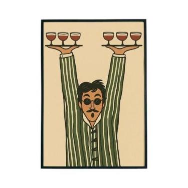 Imagem de Pôster De Parede Retrô Minimalista Para Servidor De Bar, Arte De Pared