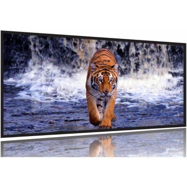 Imagem de Quadro Tigre Paisagem Decorativo 130x60 Moldura Preta 2x2
