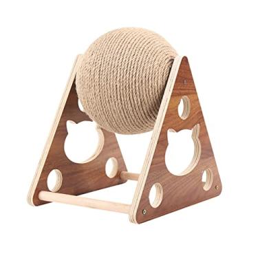 Imagem de Brinquedo gato - Coisa arranhar gato natural,Bola arranhar para gatos, esteira para gatos para gatos internos, rolo bola para arranhar para gatos, bola para arranhar Ypeng