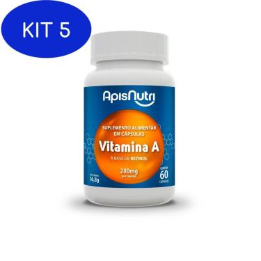Imagem de Kit 5 Vitamina A  (60 Cápsulas) 280Mg