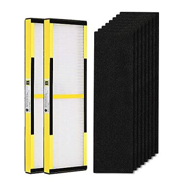 Imagem de isinlive — 2 unidades FLT4825 filtro HEPA B verdadeiro de substituição com pré-filtros de carbono ativado compatíveis com purificador de ar GermGuardian AC4825 AC4300 AC4800 AC4900 AC4850