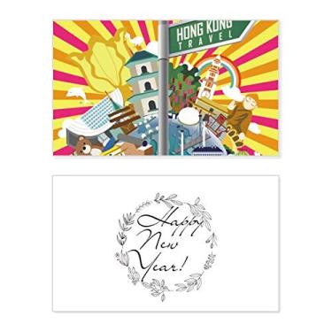 Imagem de Hong Kong Sightseeing Place China Ano Novo Festival Cartão de felicitações Mensagem Presente