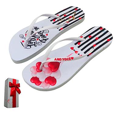 Imagem de Novidade! Chinelos que expressam sentimento. C/dedicatoria para presentear ! Máxima qualidade+ e embalagem para presente !