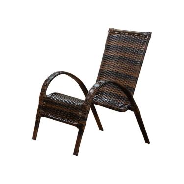 Imagem de Poltrona em Junco Jardim Base Aço Itacaré - Argila