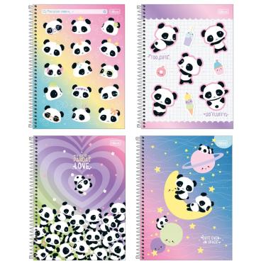 Imagem de Caderno Espiral CD Universitário 10 Matérias Tilibra Panda