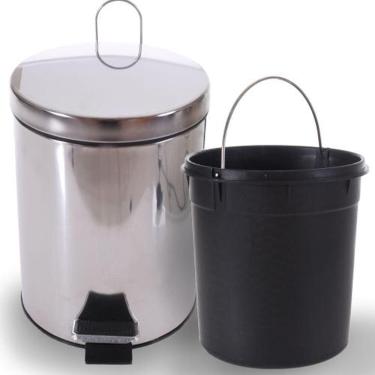 Imagem de Lixeira Inox Espelhado 3 Litros Bene Casa  Inox