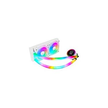 Imagem de Water Cooler Rise Mode Aura Ice, ARGB, 240mm, AMD/Intel, Branco - RM-WAI-02-ARGB