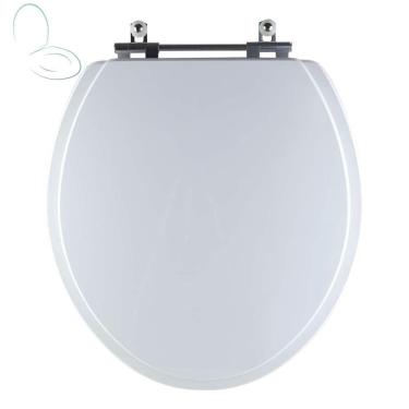 Imagem de Assento Sanitário Tampa de Vaso Branco Resina Poliester Izy para bacia Deca