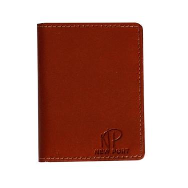 Imagem de Carteira Masculina Couro Porta Cartão Slim Marrom