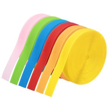 Imagem de PATIKIL Conjunto de tiras de marcador de carpete de 3 metros, 6 rolos de tiras de carpete de nylon, fita de gancho para decoração de chão de sala de aula, educação de professores, distância social,