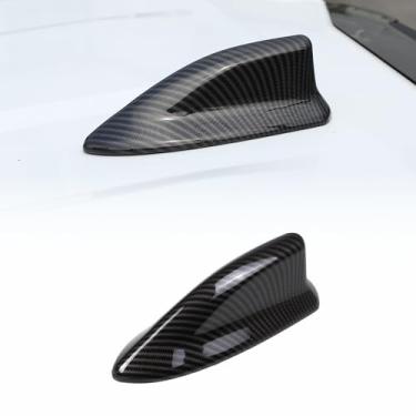 Imagem de CHEAYAR Capa de antena de barbatana de tubarão de carro compatível com Toyota Tundra 2022-2023, adesivo de base de sinal de rádio, acabamento de capa de antena de barbatana de tubarão ABS, acabamento