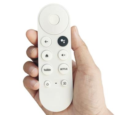 Imagem de Controle remoto de substituição por voz para Google Chromecast 4K Snow Streaming Media Player G9N9N GA01409-US GA01919-US GA01920-US GA01923-US (apenas controle remoto)