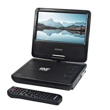 Imagem de MAGNAVOX MTFT716N-BK portátil 7 polegadas TFT Swivel Screen DVD / CD em preto | Bateria recarregável | Tela Giratória Projeto | Ótimo para Viagens por estrada | Headphone Jack |