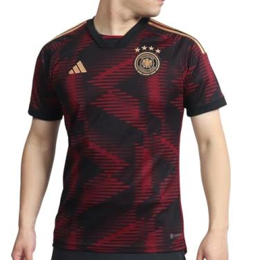 Imagem de Camiseta Adidas Alemanha 2022 P Masculino - Preto e Vinho