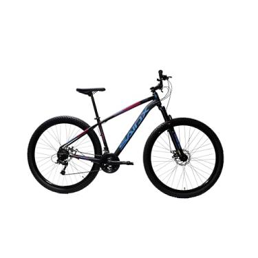 Imagem de Bicicleta Aro 29 SAIDX Galant PRO Bike com Quadro de Alumínio, 21 Marchas e Câmbios Indexáveis (Preto/Rosa/Azul, 15)