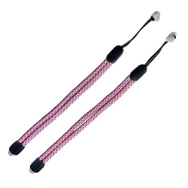 Imagem de Improved Replacement Wrist Wraps for Oculus Quest 2 Gen Controller, Reflective Hand Straps with Resin Black Stopper, Replacement Adjustable Wrist Lanyards for Oculus Controller(Pink)