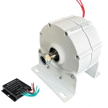 Imagem de HENGJINGTR 8000W Low RPM Gerador de ímã permanente, 12V-220V 3 Fase AC Alternadores Gearless para turbina eólica de água da turbina eólica (com base),220v