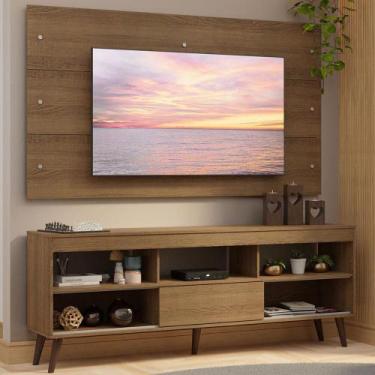 Imagem de Rack com Painel para TV até 65 Polegadas com Pés Rustic Detroit Madesa