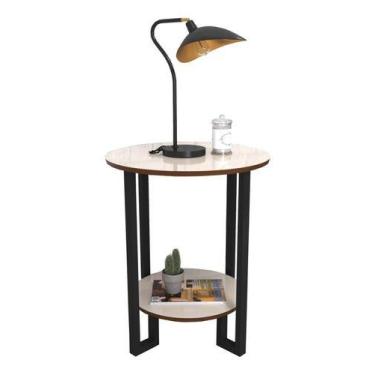 Imagem de Mesa Apoio 2 Tampos Pés Preto - Várias Cores - RDS