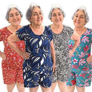 Imagem de Kit 4 Conjunto Senhora Plus Size Com Manga Feminino Versátil - Felicit