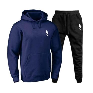 Imagem de Moletom Masculino Conjunto Canguru Capuz Confortável - Polo Blu, Marin