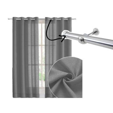 Imagem de Cortina Rustica 3 Metros Com Varão Incluso 2 Metros Sala Quarto - Casa