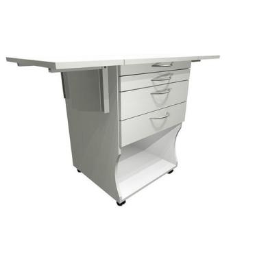 Imagem de Móveis Odontológicos - Mesa Auxiliar -3 Gavetas C/ Abas - Beckmann Móv