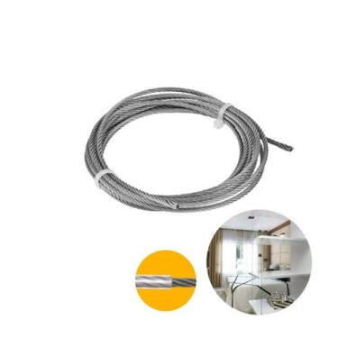 Imagem de Cabo de Aço Plastificado de 3,2 Mm Mk, Plastificado, Aço e Plástico