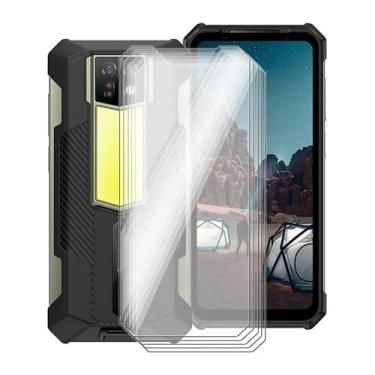 Imagem de KJYFOANI Película protetora de vidro temperado para Ulefone Armor 24, [5 unidades] de alta transparência [dureza 9H] [sem bolhas] película protetora de vidro temperado para Ulefone Armor 24 de 6,78 polegadas.