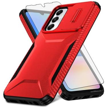 Imagem de Asuwish Capa de telefone para Samsung Galaxy A05s/A05 com protetor de tela de vidro temperado e capa de câmera deslizante fina robusta híbrida à prova de choque acessórios para celular Ao5s Ao5 A 05s