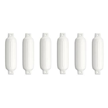 Imagem de Defensa Inflável Branca G5 21,5 X 68,5cm Lancha Barco Kit 6 - Noster N