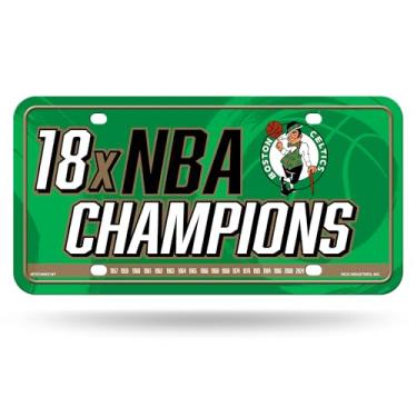 Imagem de Rico Industries NBA Basketball Boston Celtics Champ Metal Auto Tag 15.2 cm x 30.5 cm - Ótimo para caminhão/carro/SUV