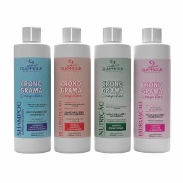 Imagem de Cronograma 4 passos Shampoo Equilibrante Máscaras Hidratação - Glammou