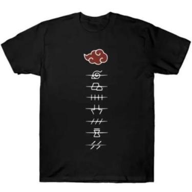 Imagem de Camiseta Masculina Naruto Akatsuki Nuvem - Camisa Anime Geek - SEMPREN