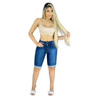 Imagem de Bermuda Feminina Jeans Meia Coxa Lycra: Conforto e Estilo - Fortaleza 