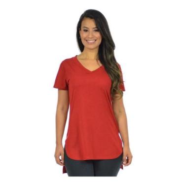 Imagem de Blusa Feminina Gola V Longa Camiseta Babylook Mullet - Vesttuario, Ver