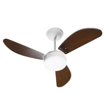 Imagem de Venti-Delta New Light Led Ventilador de Teto 3 Velocidades com Luminária 220v Branco/Tabaco