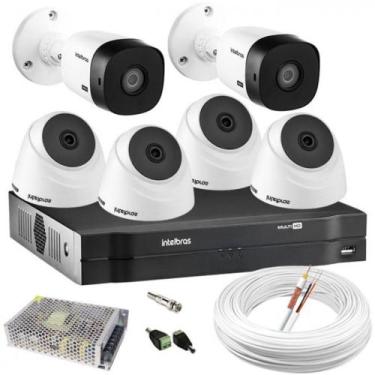 Imagem de Kit Câmeras de Segurança Intelbras Com 6 Câmeras Infravermelho e DVR 8