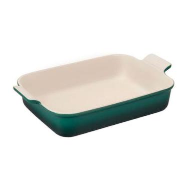 Imagem de Travessa Retangular Heritage 32 Cm Verde Artichaut Le Creuset