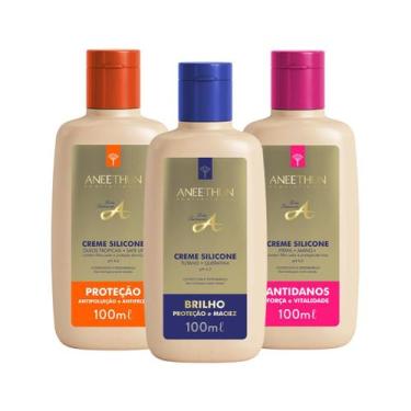 Imagem de Kit Aneethun Creme de Silicone Tradicional + Antidanos + Proteção 100m